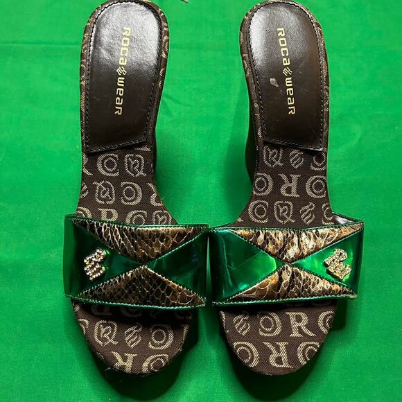 Green y2k rocawear wedges - Picture 2 of 3